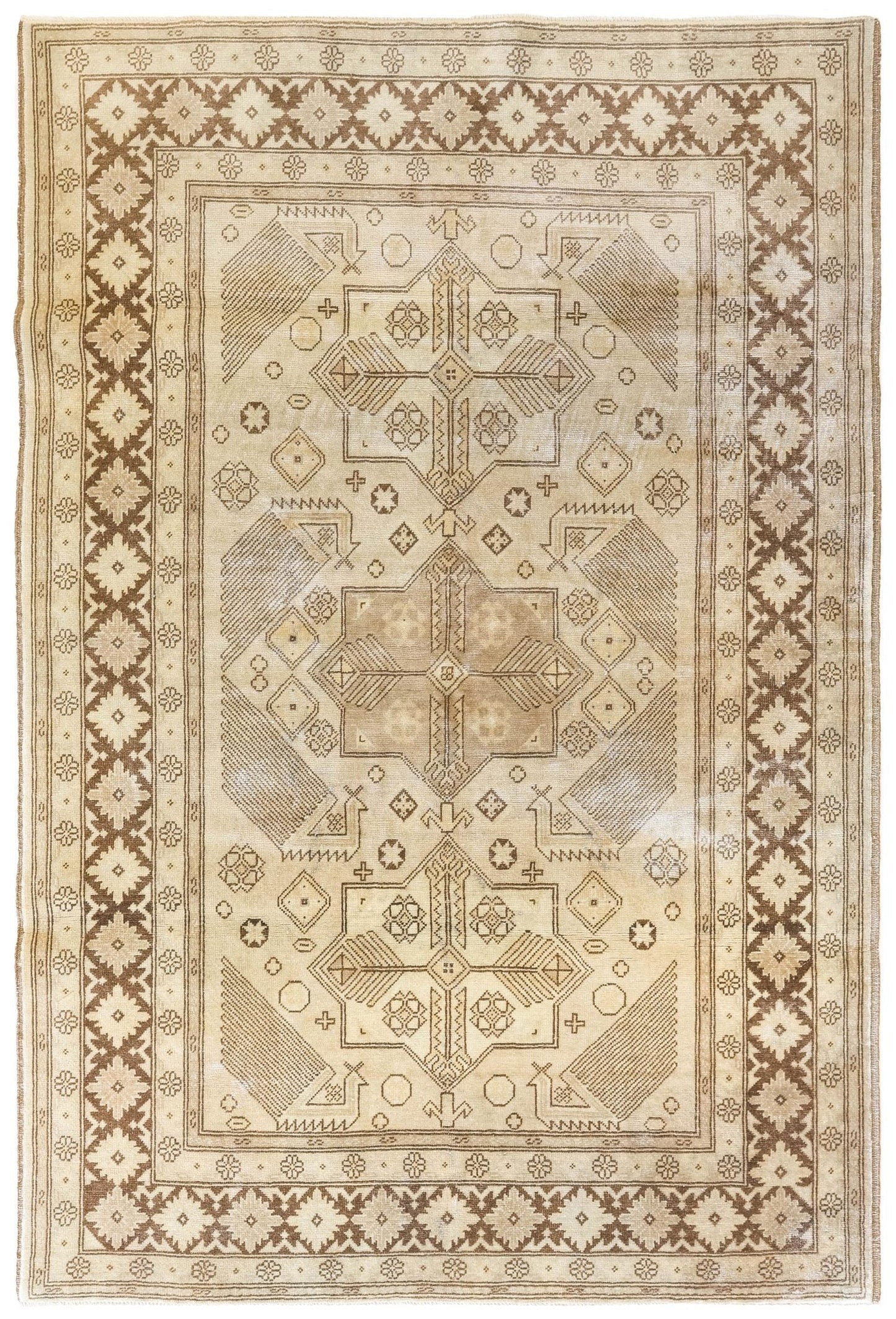 Vintage Akstafa Handwoven Tribal Rug