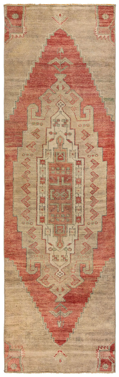 Vintage Anatolian Handwoven Tribal Rug