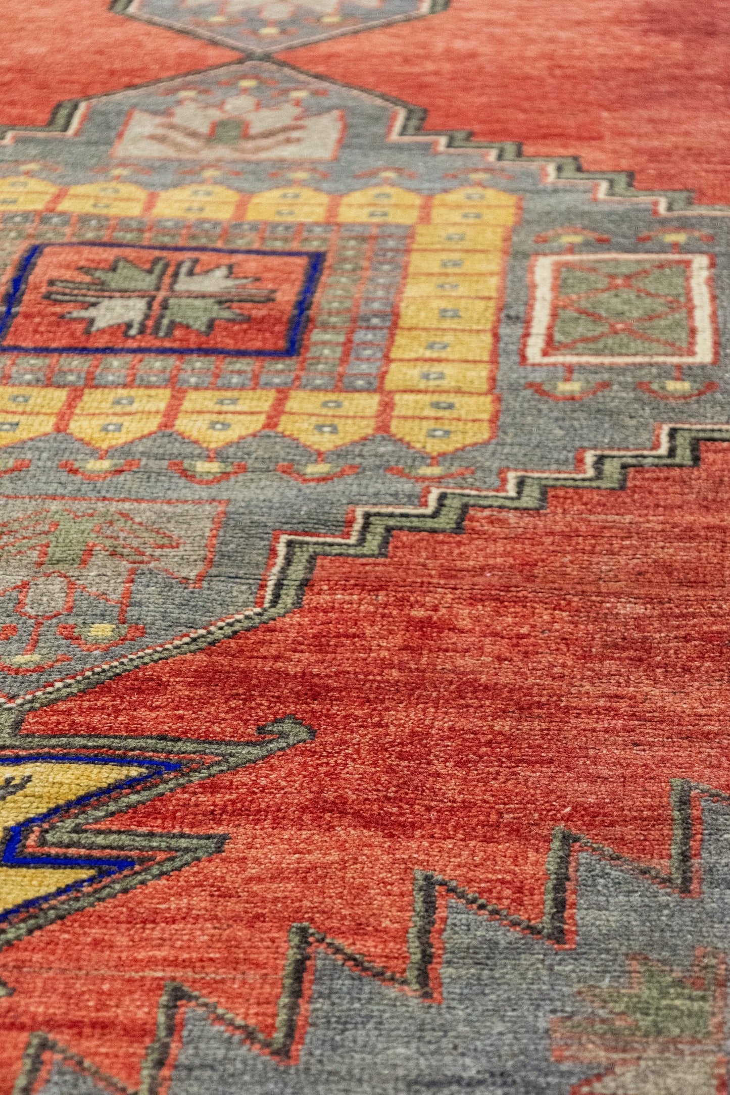 Vintage Anatolian Handwoven Tribal Rug, J87995
