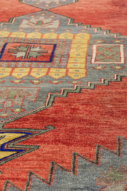 Vintage Anatolian Handwoven Tribal Rug, J87995