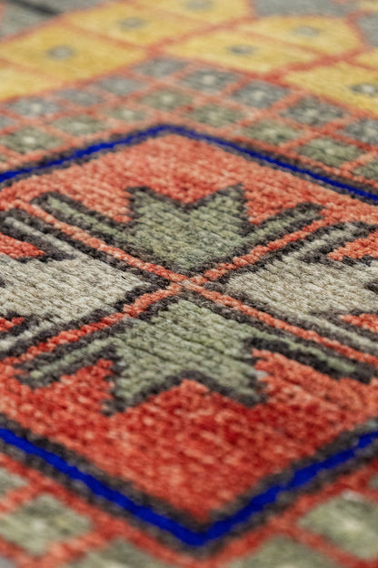 Vintage Anatolian Handwoven Tribal Rug, J87995