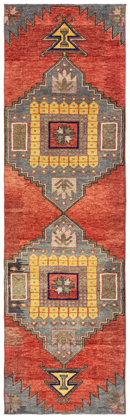 Vintage Anatolian Handwoven Tribal Rug