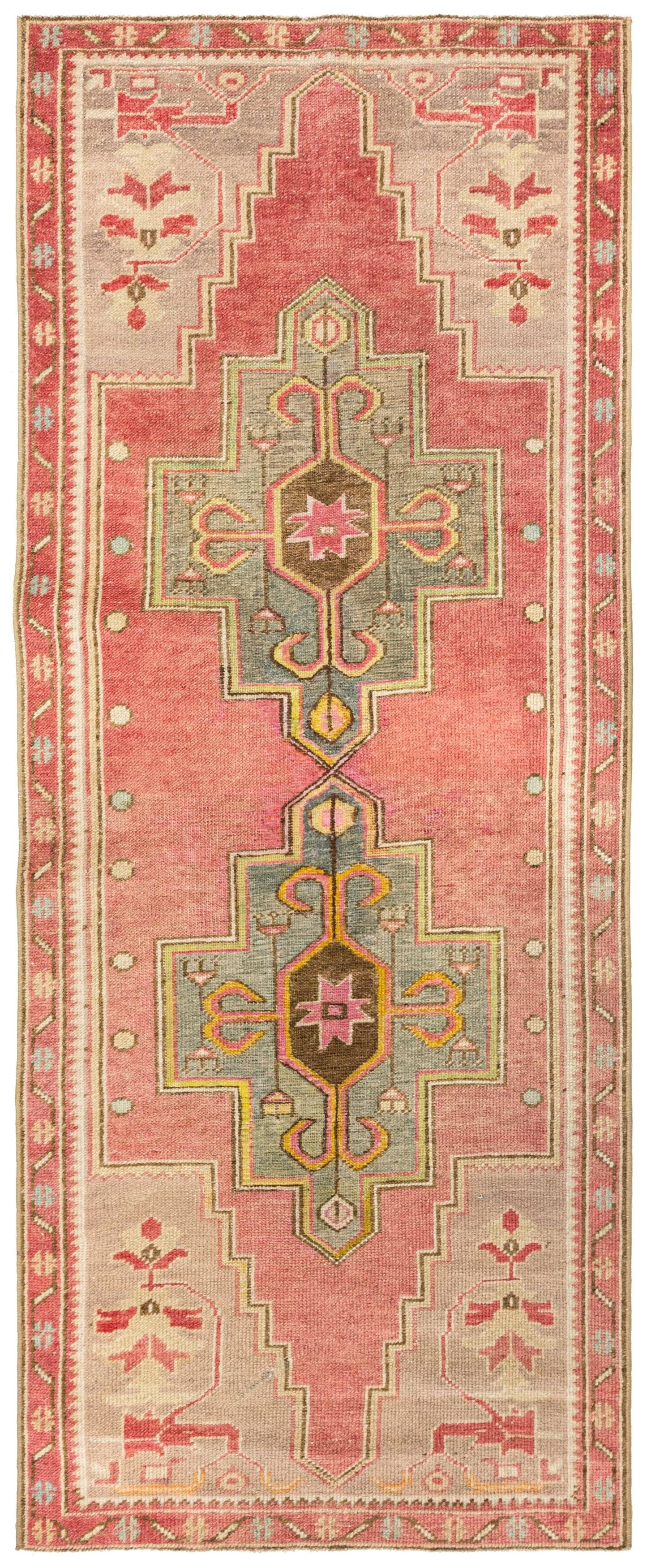 Vintage Anatolian Handwoven Tribal Rug
