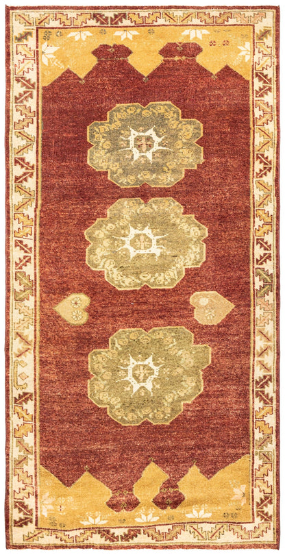Vintage Anatolian Handwoven Tribal Rug