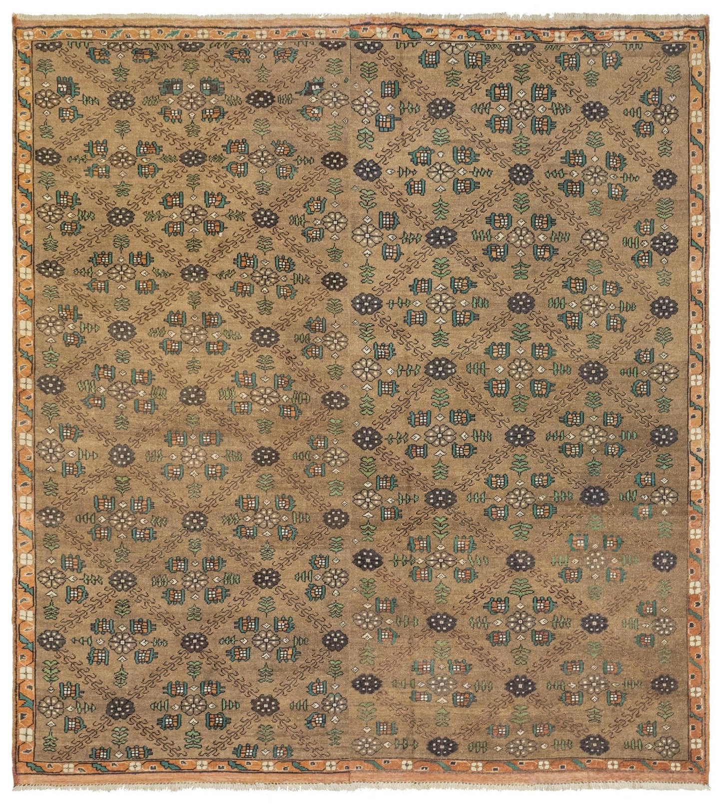 Vintage Anatolian Handwoven Tribal Rug