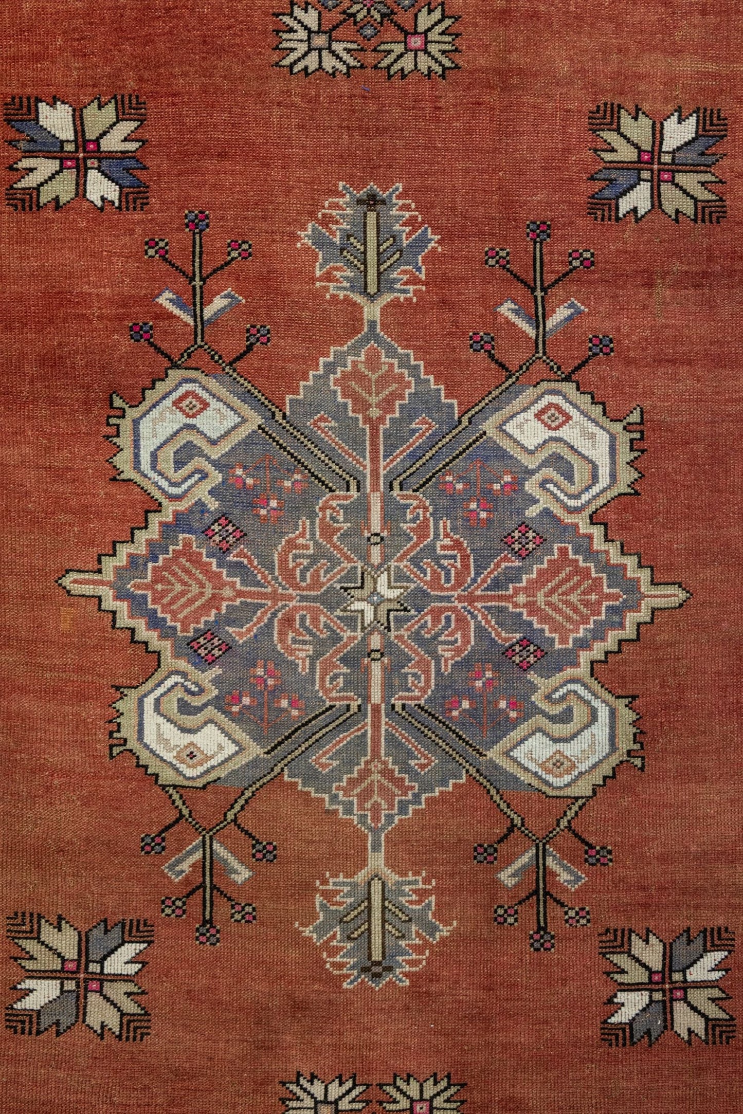 Vintage Anatolian Handwoven Tribal Rug, J88016