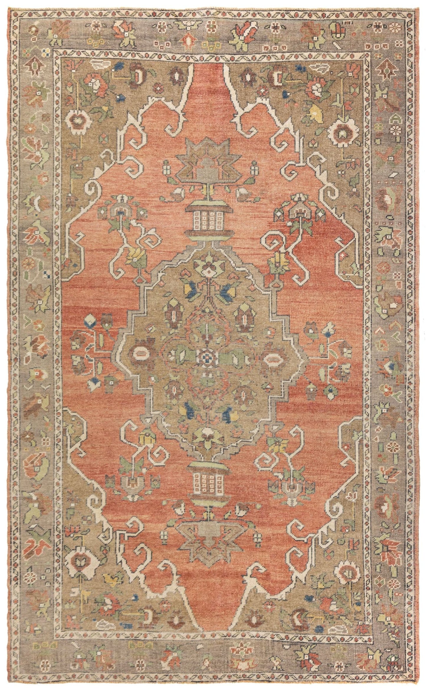Vintage Anatolian Handwoven Tribal Rug
