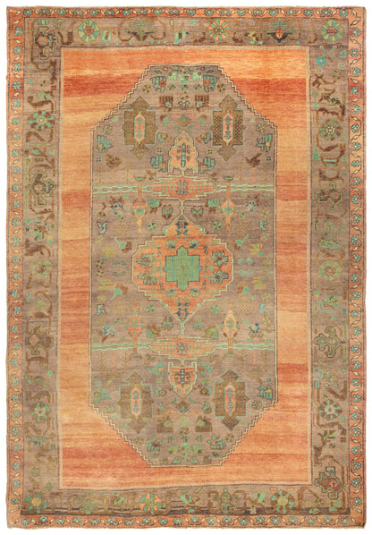 Vintage Anatolian Handwoven Tribal Rug