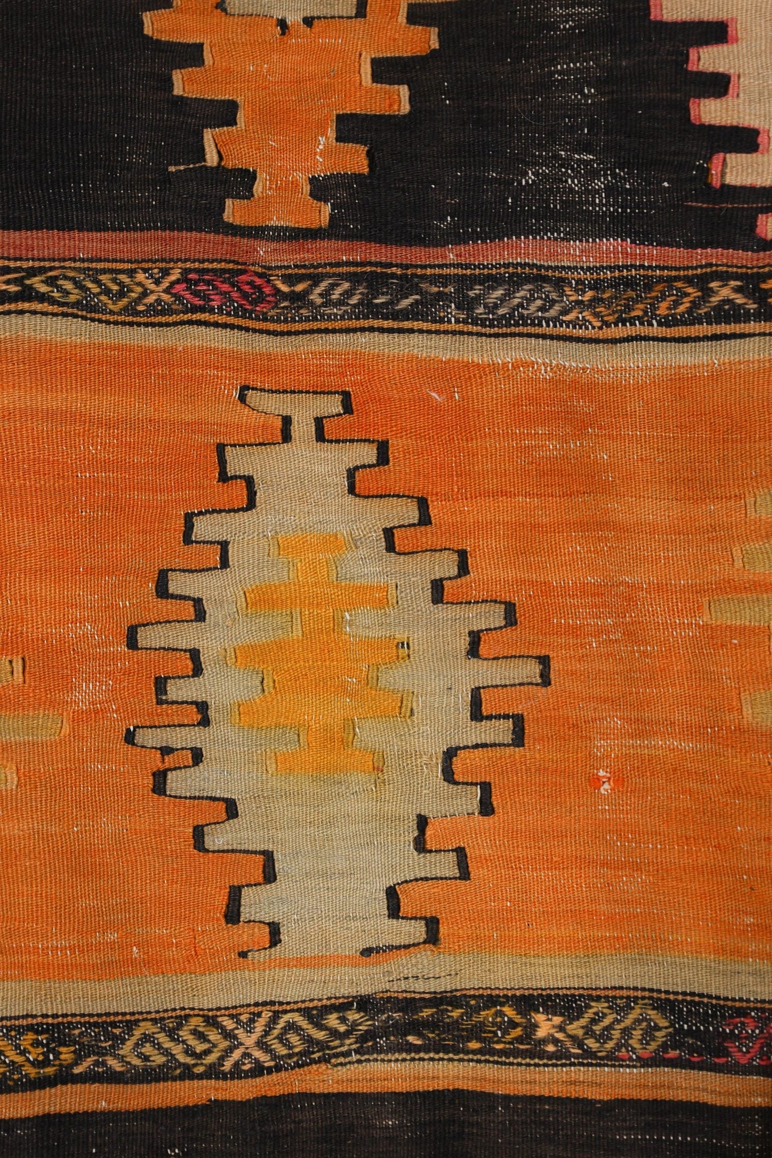 Vintage Anatolian Kilim Handwoven Tribal Rug, J67897