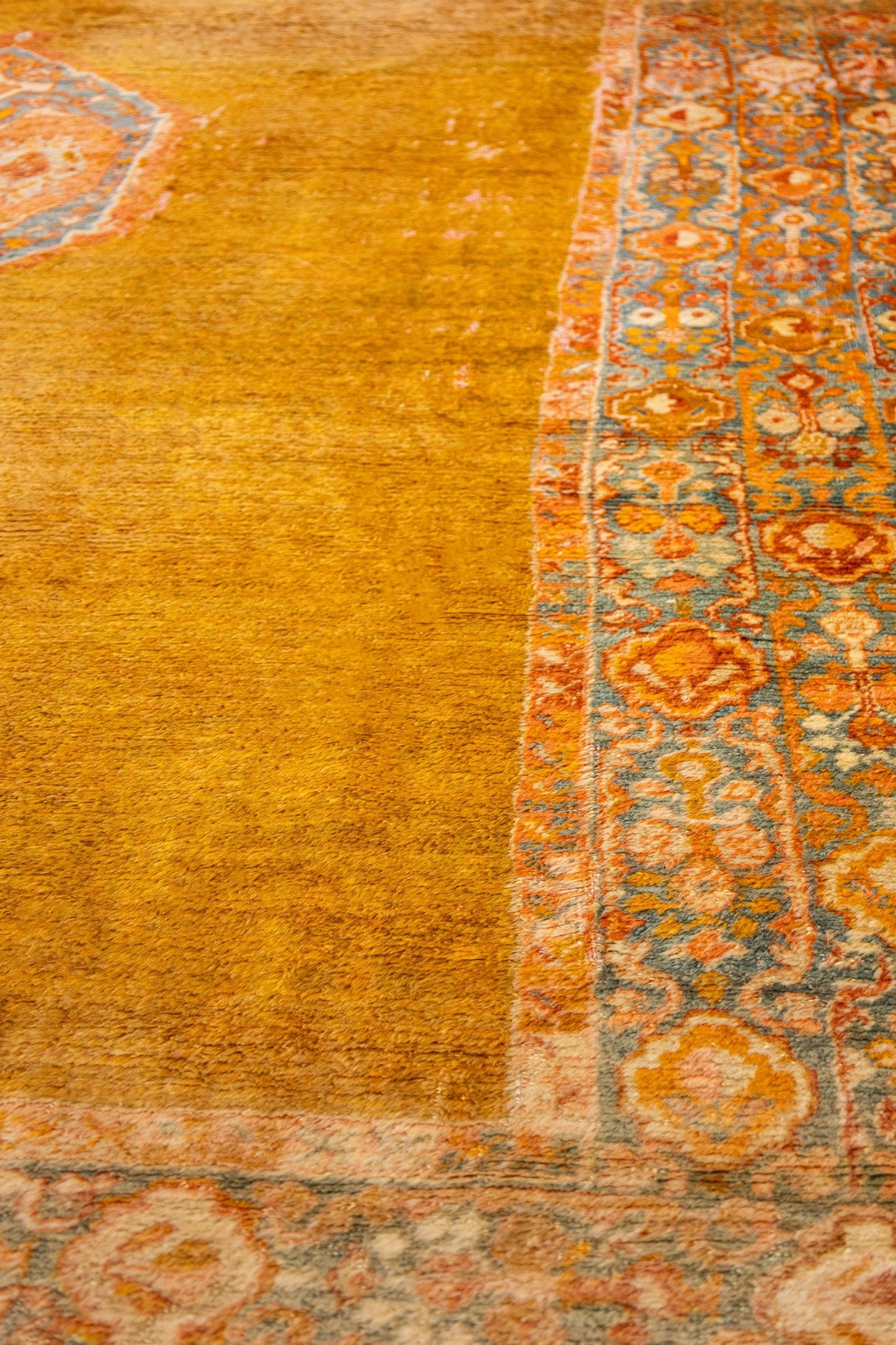 Antique Angora Oushak Handwoven Tribal Rug, J89153