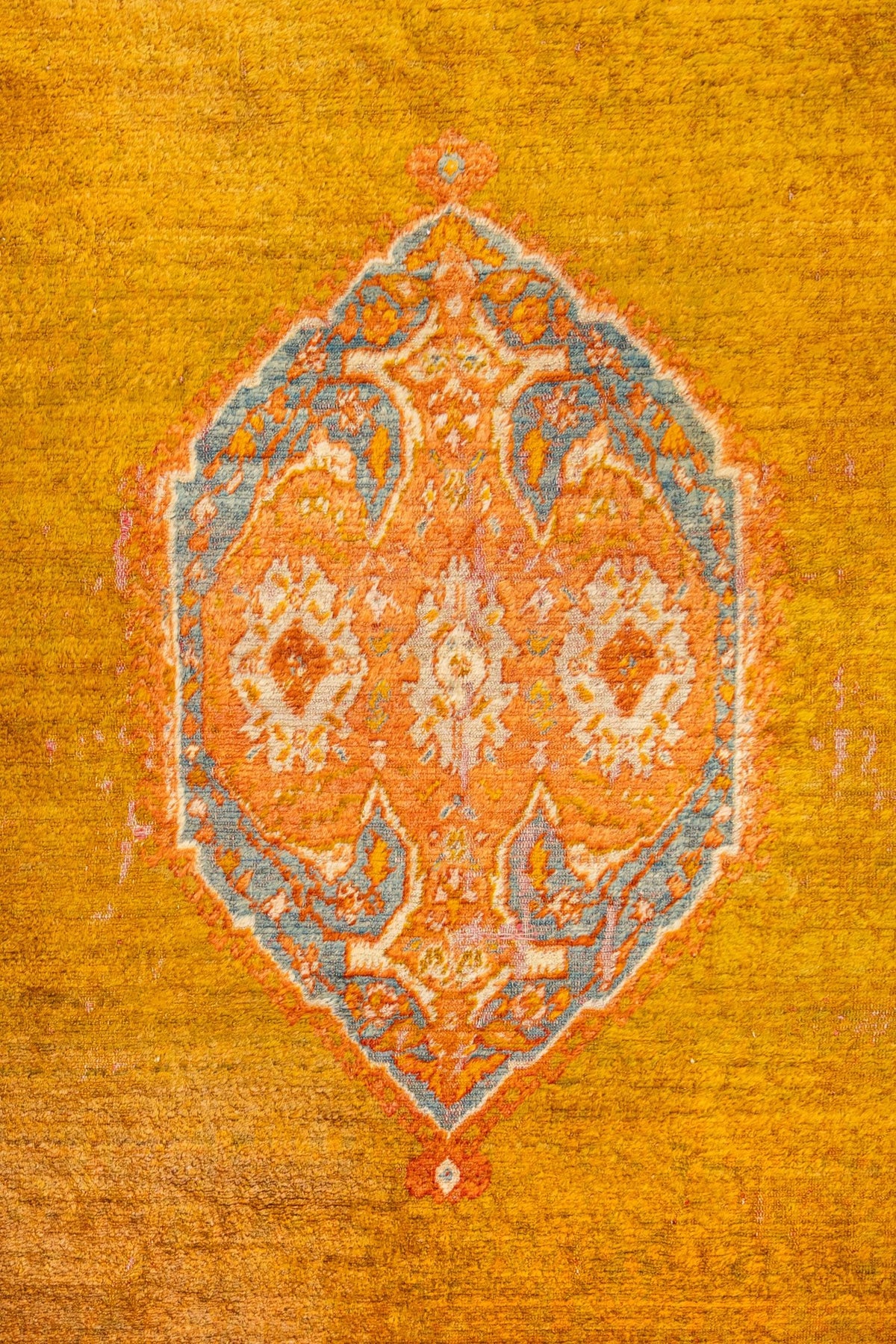 Antique Angora Oushak Handwoven Tribal Rug, J89153
