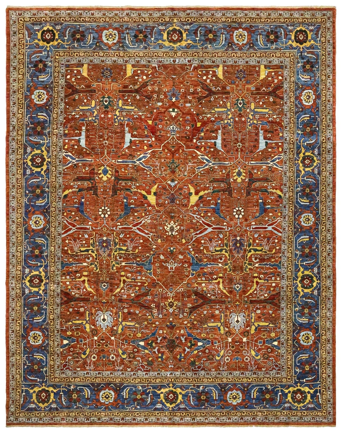 Arabesque Bijar Handwoven Tribal Rug