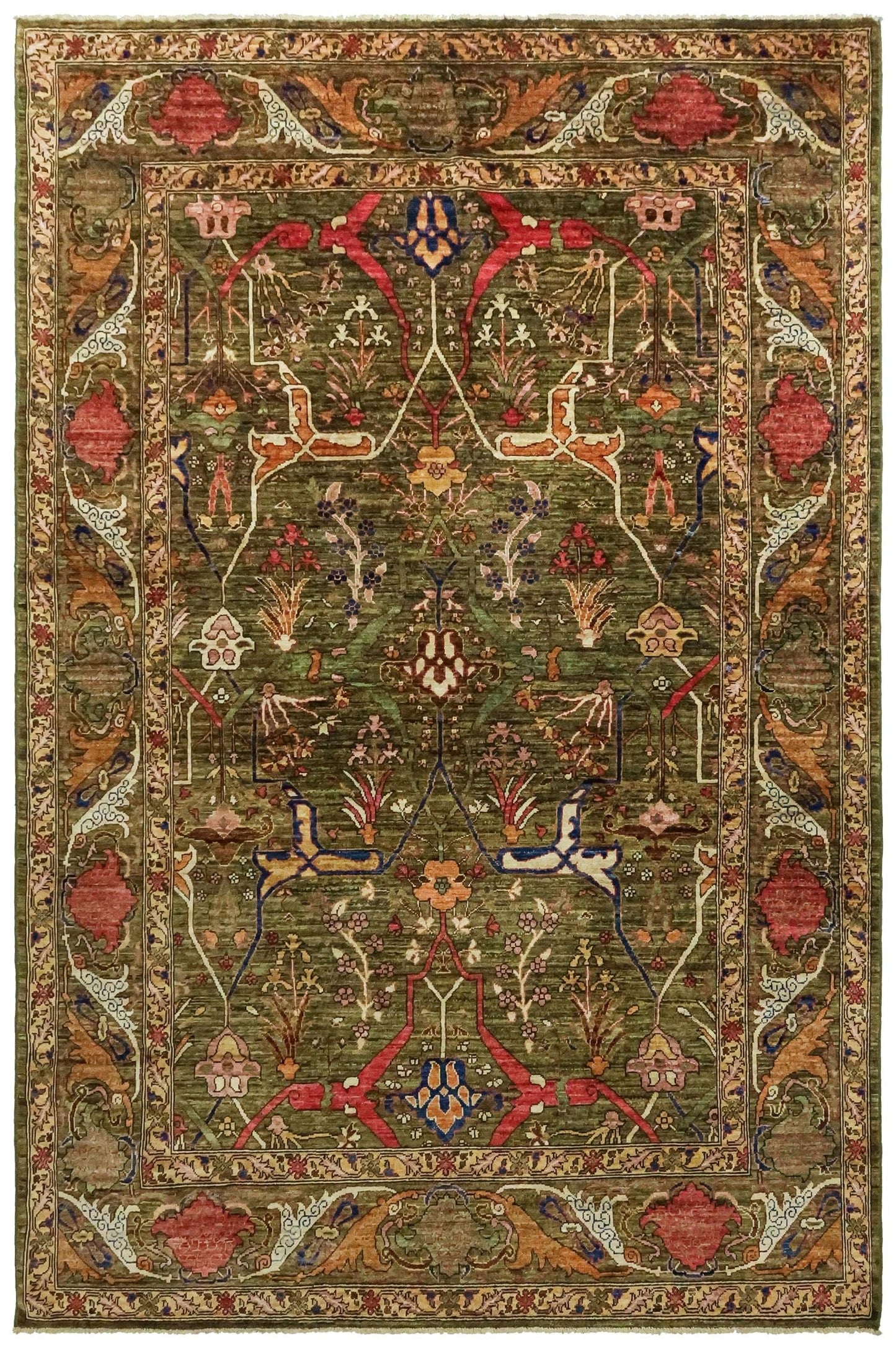 Arabesque Bijar Handwoven Tribal Rug