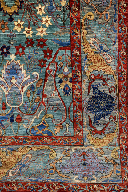 Arabesque Bijar Handwoven Tribal Rug, J86004