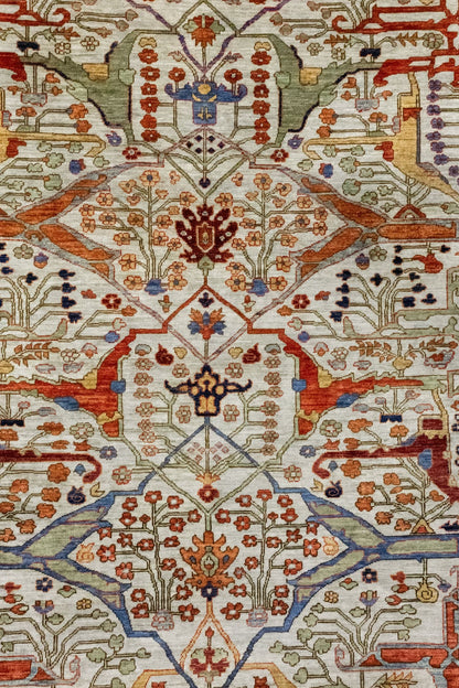 Arabesque Bijar Handwoven Tribal Rug, J86012