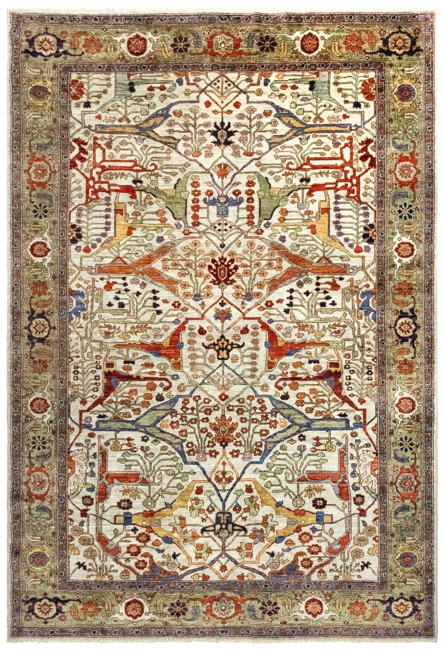 Arabesque Bijar Handwoven Tribal Rug