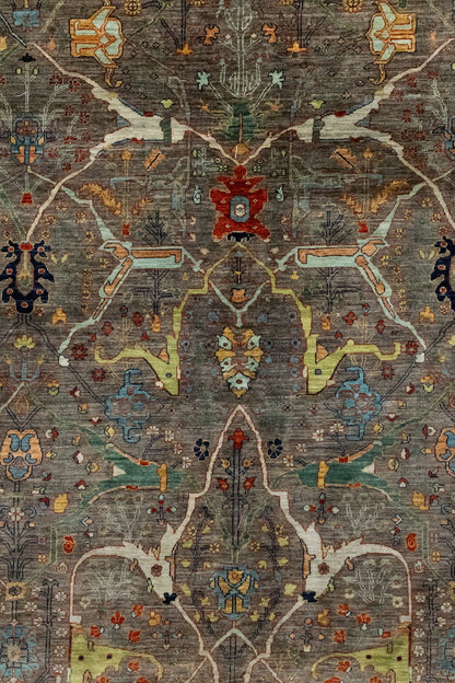 Arabesque Bijar Handwoven Tribal Rug, J86018