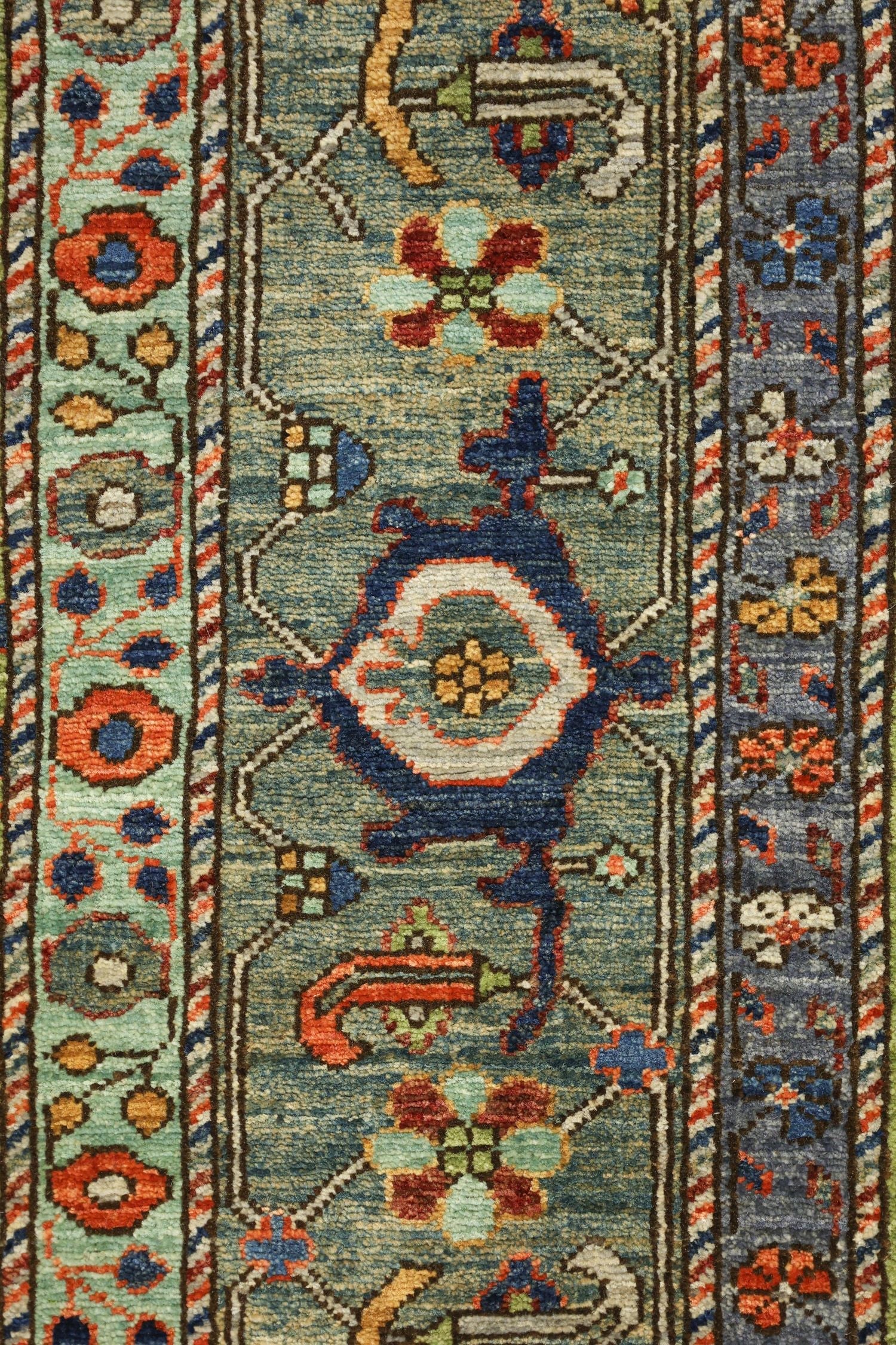 Arabesque Handwoven Tribal Rug, J71296