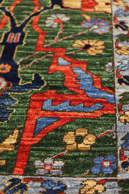 Arabesque Handwoven Tribal Rug, J79645