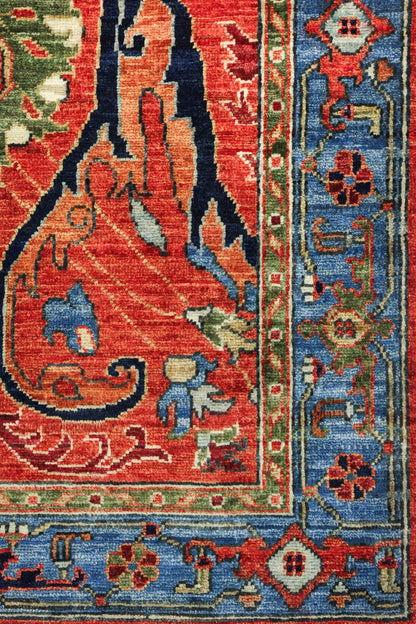 Arabesque Handwoven Tribal Rug, J79801
