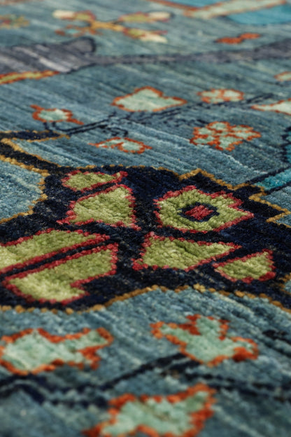 Arabesque Handwoven Tribal Rug, J81098