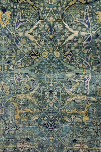 Arabesque Handwoven Tribal Rug, J86087