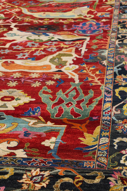 Arabesque Agra Handwoven Tribal Rug, J80586