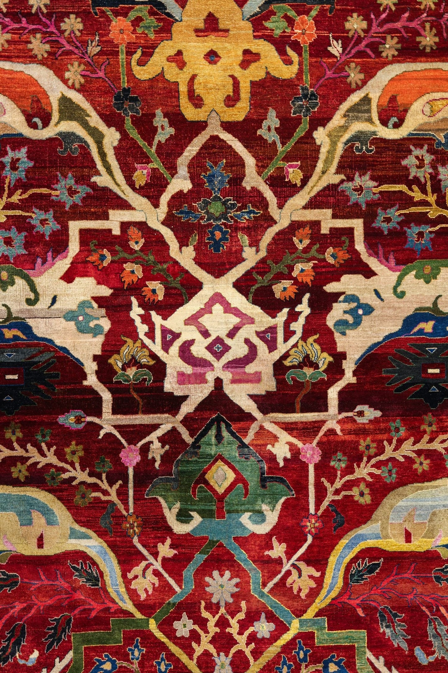 Arabesque Agra Handwoven Tribal Rug, J80586