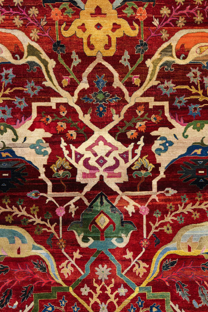 Arabesque Agra Handwoven Tribal Rug, J80586