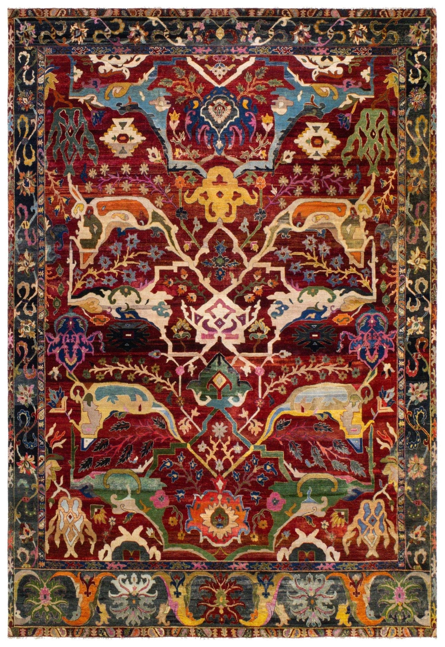 Arabesque Agra Handwoven Tribal Rug