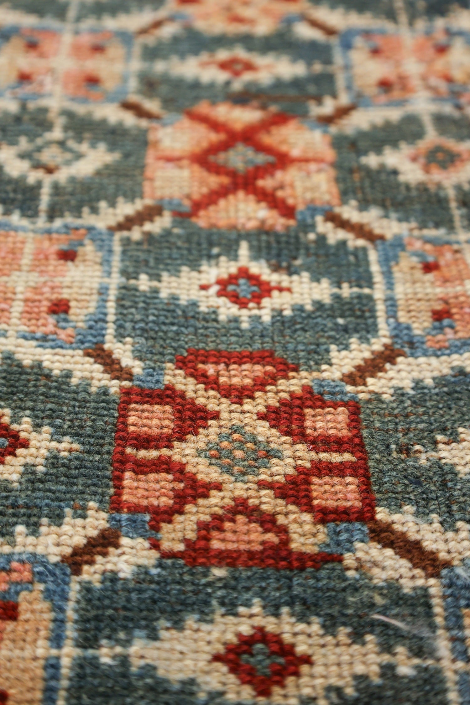 Vintage Azeri Handwoven Tribal Rug, J73327