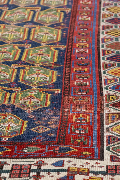 Vintage Azeri Handwoven Tribal Rug, J87202
