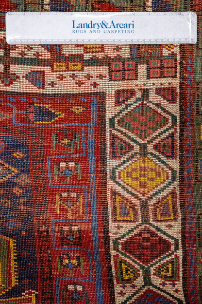 Vintage Azeri Handwoven Tribal Rug, J87202