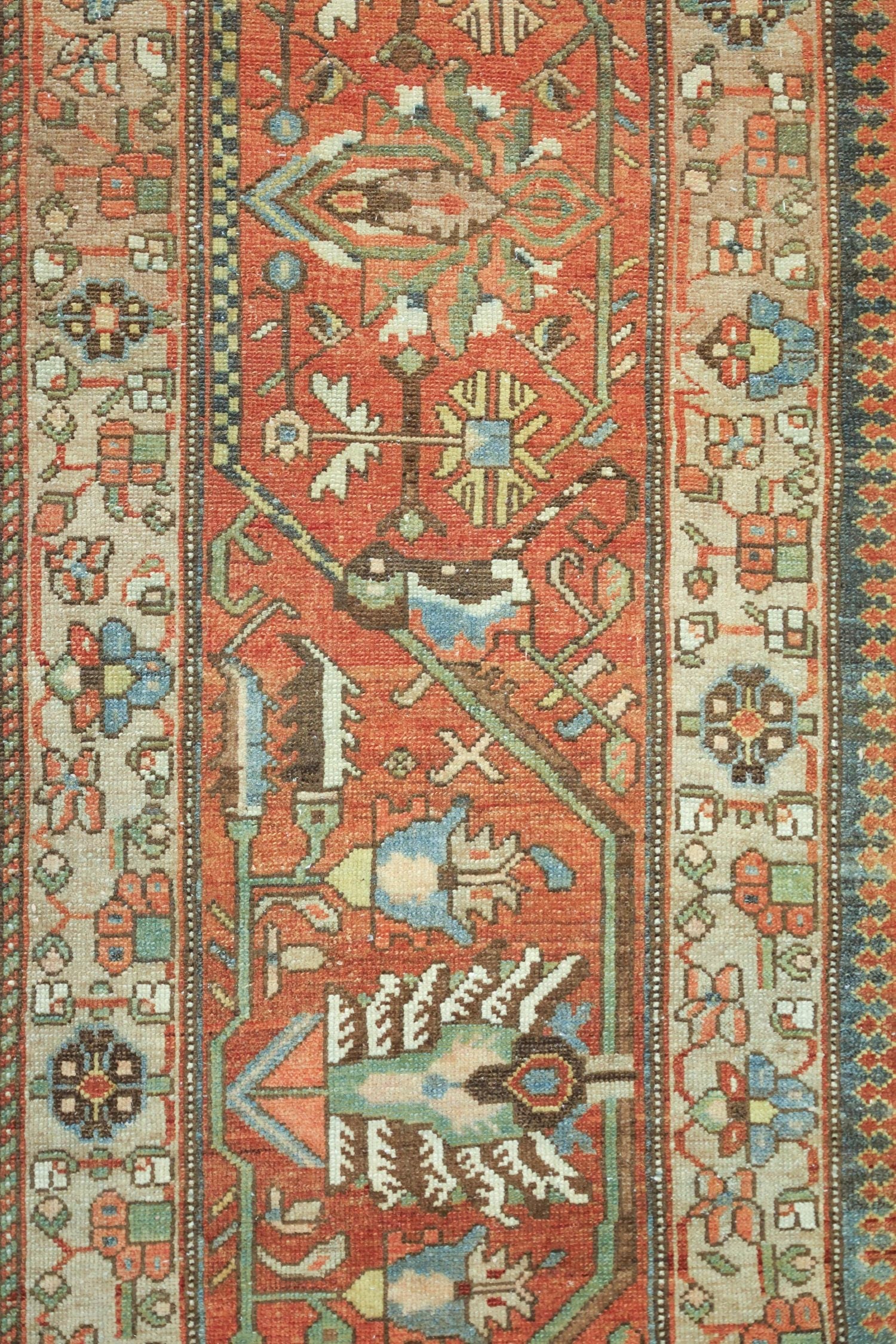 Antique Bakhtiari Handwoven Tribal Rug, J67174
