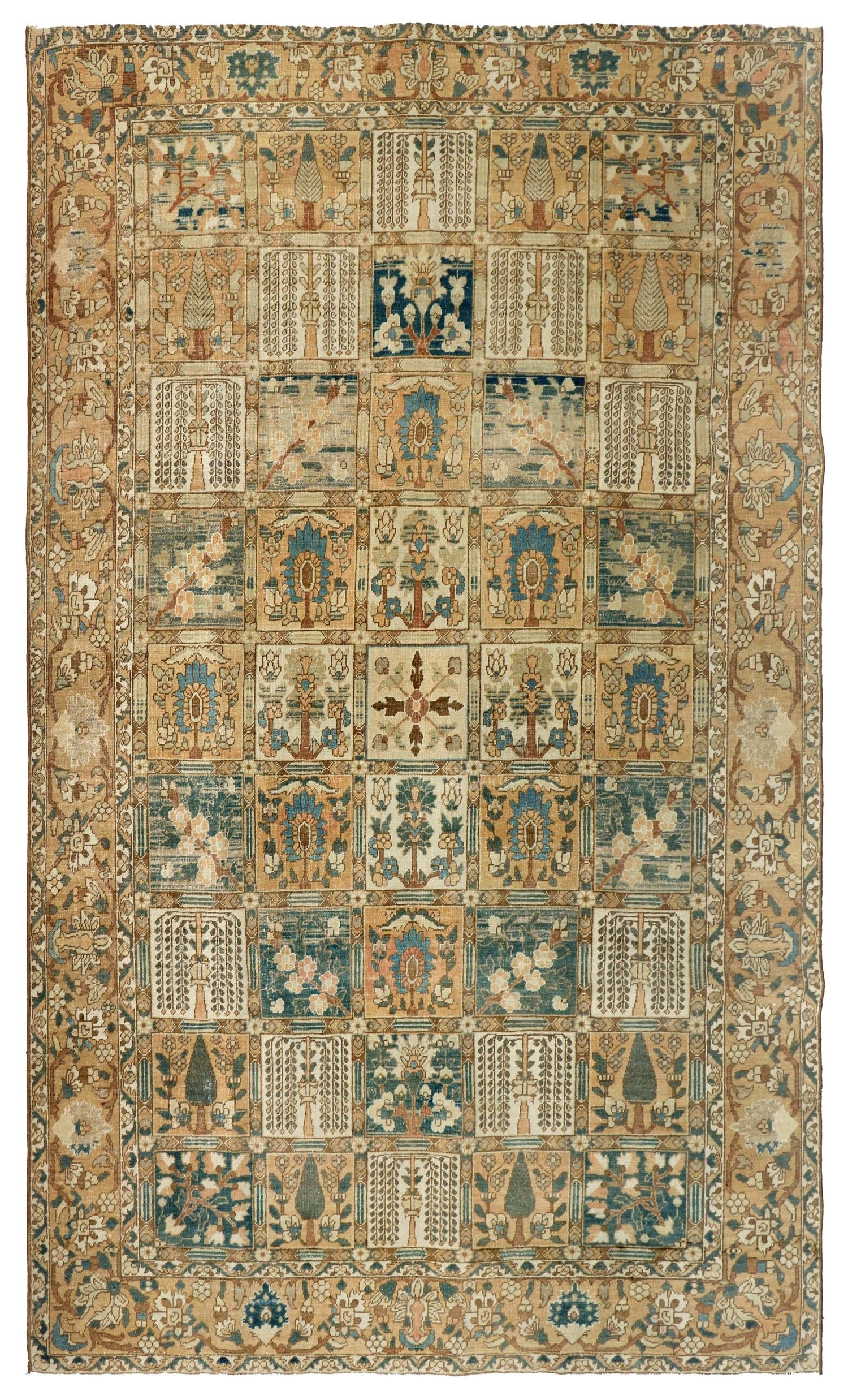 Vintage Bakhtiari Handwoven Tribal Rug