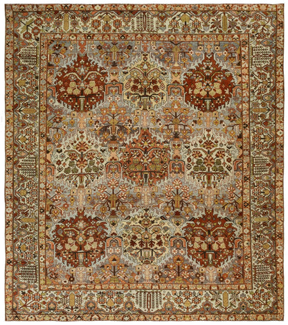 Antique Bakhtiari Handwoven Tribal Rug