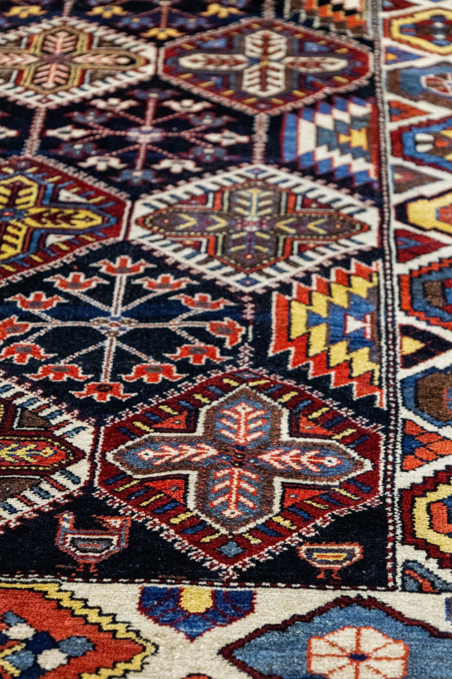 Antique Bakhtiari Handwoven Tribal Rug, J87197