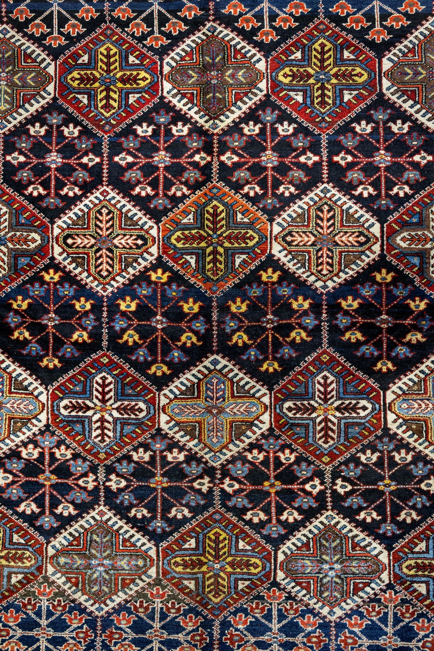 Antique Bakhtiari Handwoven Tribal Rug, J87197