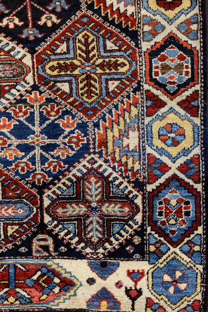 Antique Bakhtiari Handwoven Tribal Rug, J87197