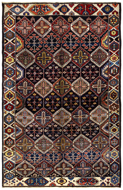 Antique Bakhtiari Handwoven Tribal Rug