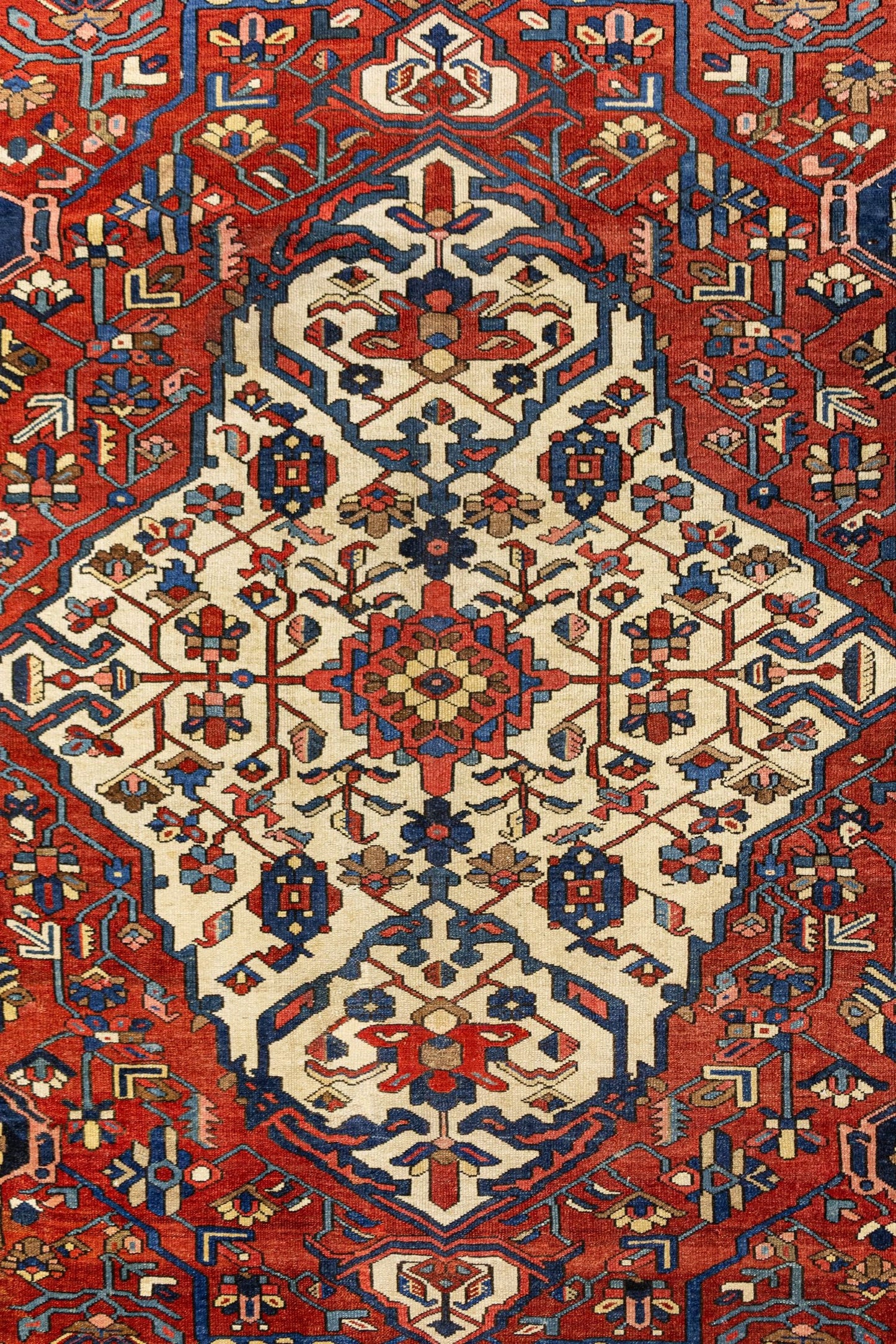 Antique Bakhtiari Handwoven Tribal Rug, J87206