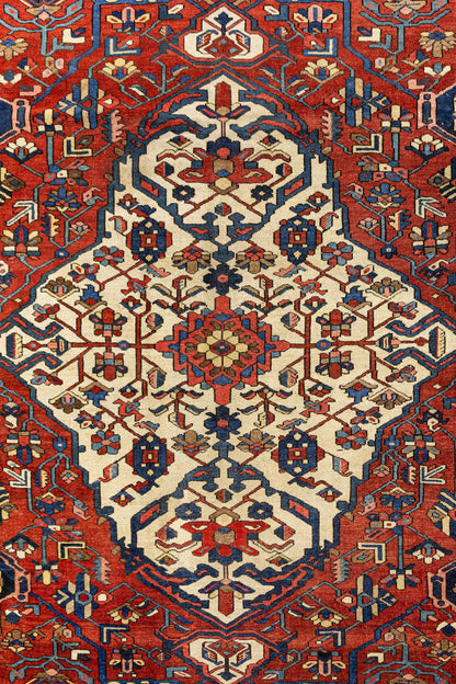 Antique Bakhtiari Handwoven Tribal Rug, J87206