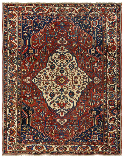 Antique Bakhtiari Handwoven Tribal Rug