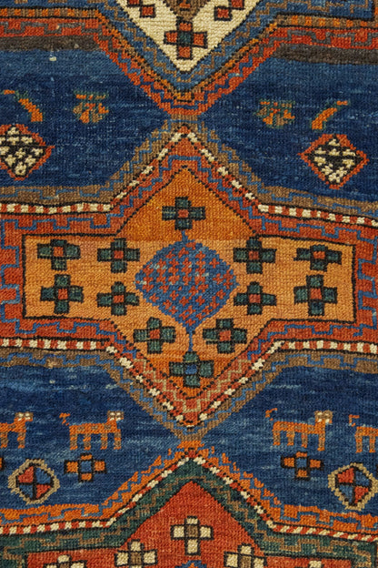 Antique Bakshaish Handwoven Tribal Rug, J78637