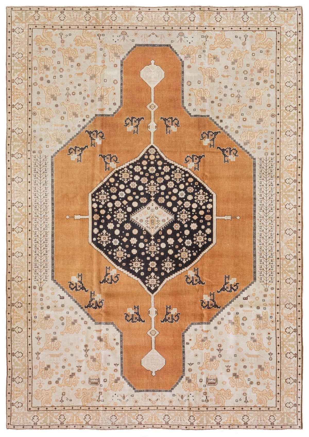 Vintage Bakshaish Handwoven Tribal Rug
