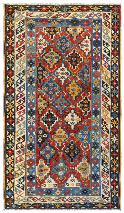 Antique Baku Handwoven Tribal Rug