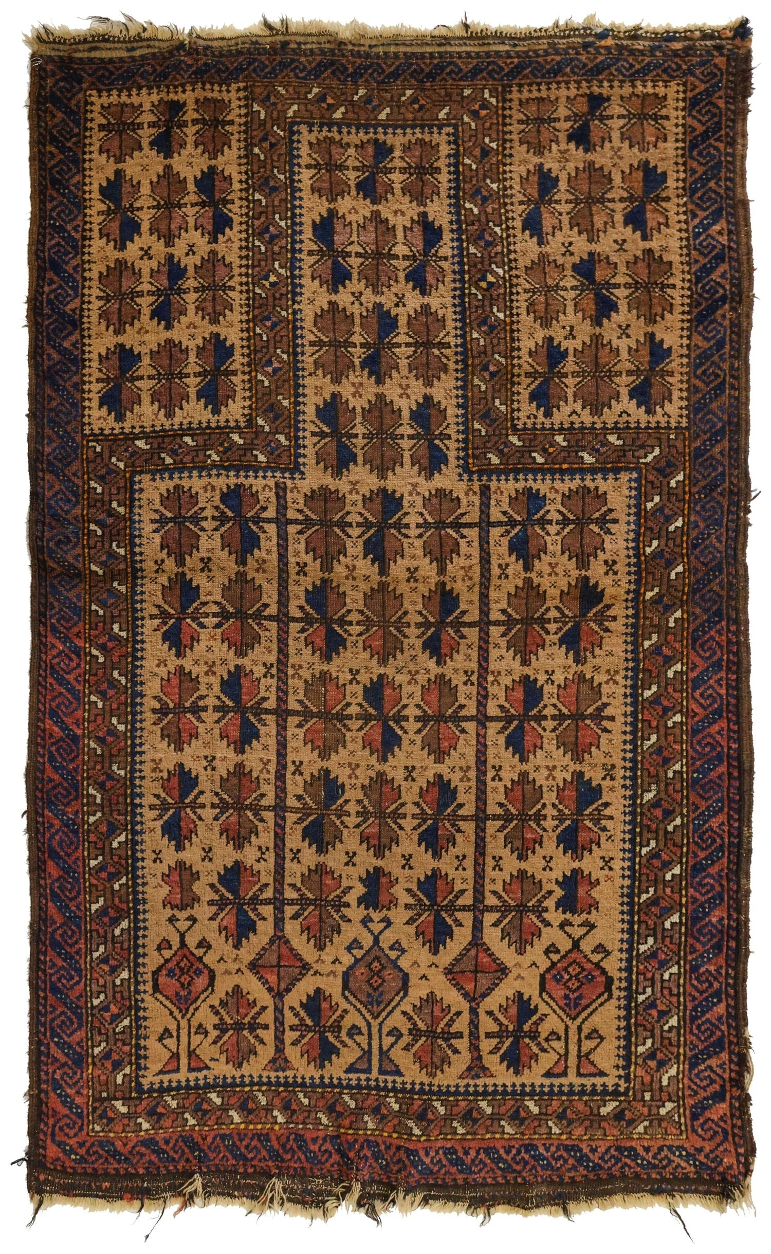 Vintage Baluch Handwoven Tribal Rug