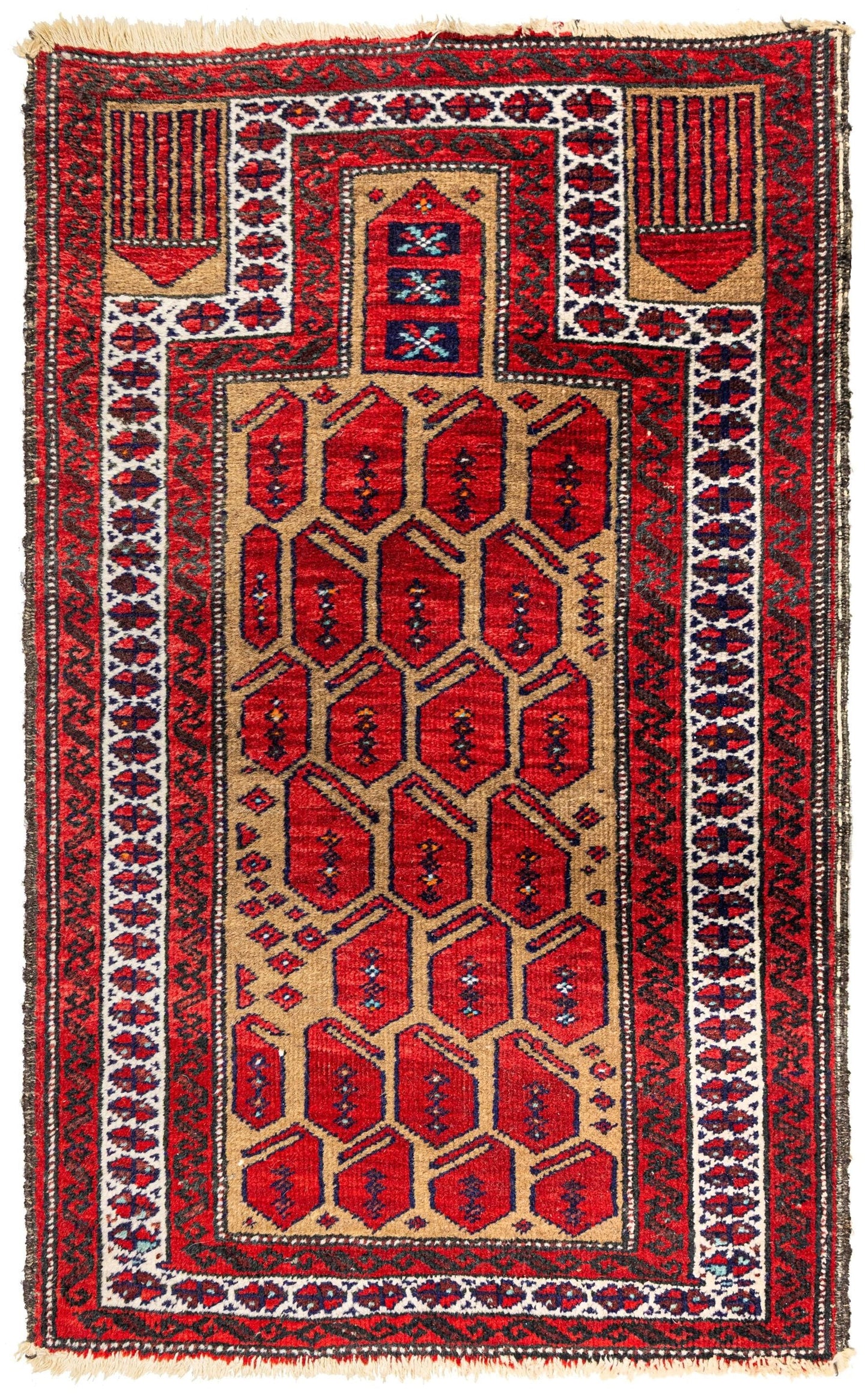 Vintage Baluch Handwoven Tribal Rug