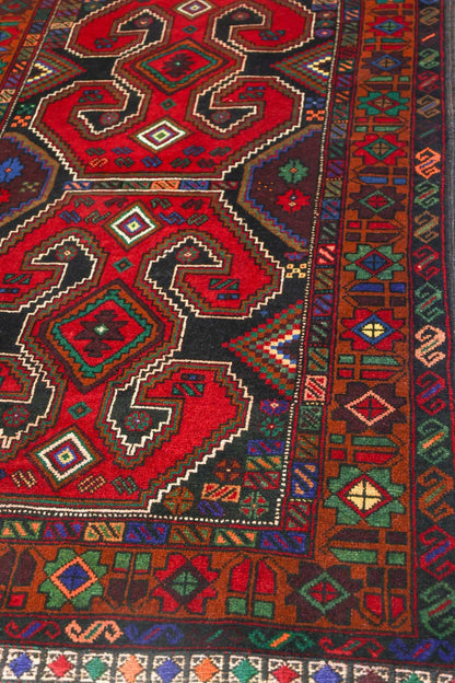 Vintage Baluchi Handwoven Tribal Rug, J77571