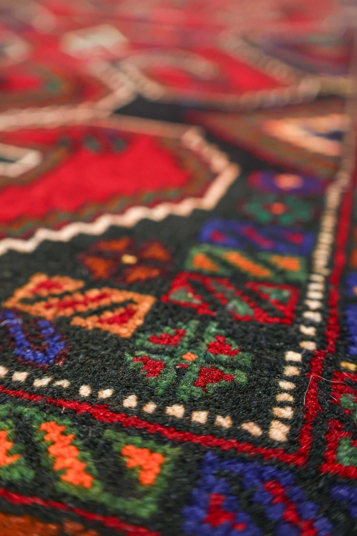 Vintage Baluchi Handwoven Tribal Rug, J77571